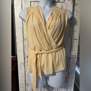 Worthington buttercup yellow blouse Sz L